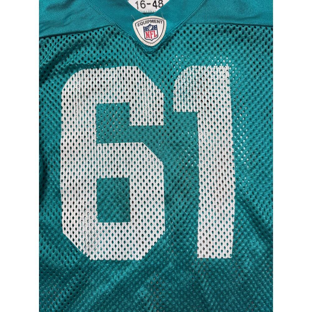 #61 MIAMI DOLPHINS GAME AQUA NIKE PRACTICE JERSEY sz 48 - Picture 3 of 9